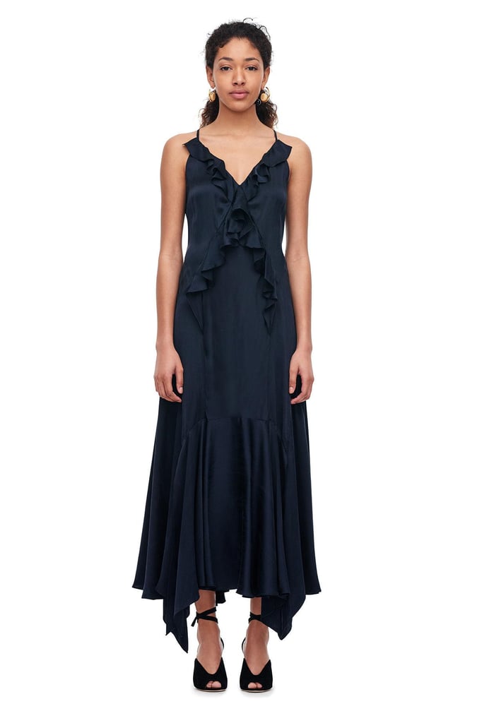 Rebecca Taylor Silk Charmeuse Ruffle Dress