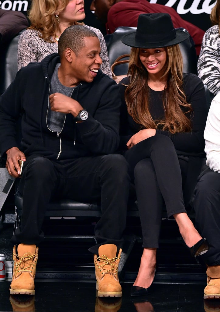 Beyonce and Jay Z at Brooklyn Nets Game 2015