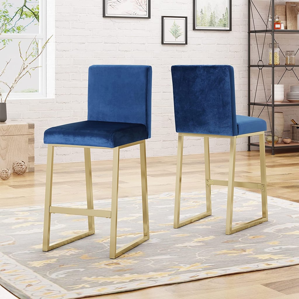 For the Hostess With the Mostest: Christopher Knight Home Lexi Modern Velvet Barstools