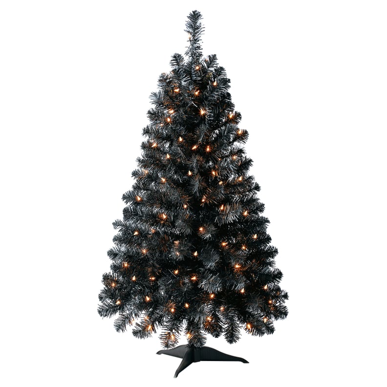 Holiday Time 4' Pre-Lit Indiana Spruce Black Artificial Christmas Tree