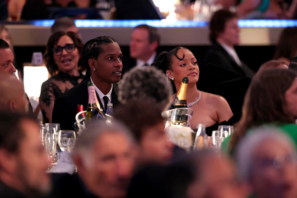 Rihanna's Off-the-Shoulder Black Gown at Golden Globes 2023