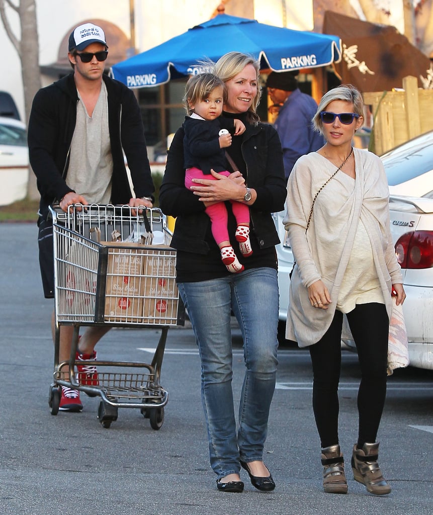 Chris Hemsworth and Elsa Pataky went shopping with their daughter, India, in LA on Thursday.