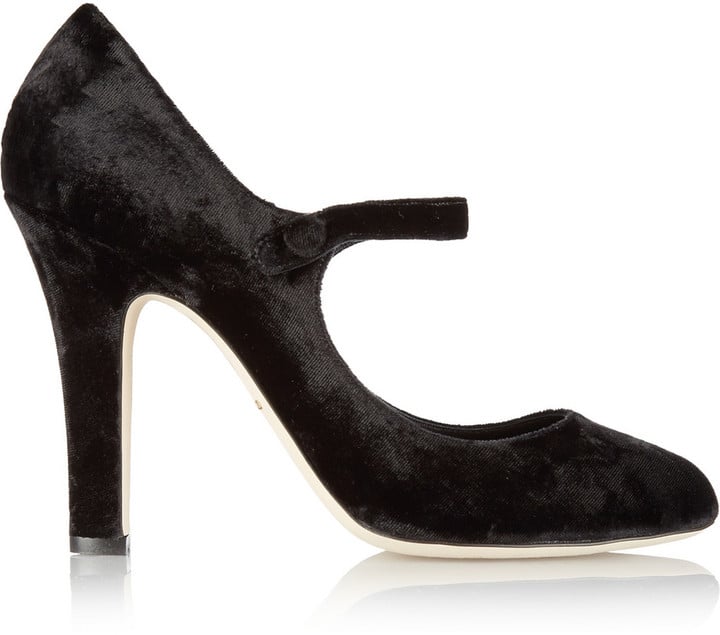 Dolce & Gabbana Velvet Mary Jane Pumps ($795)