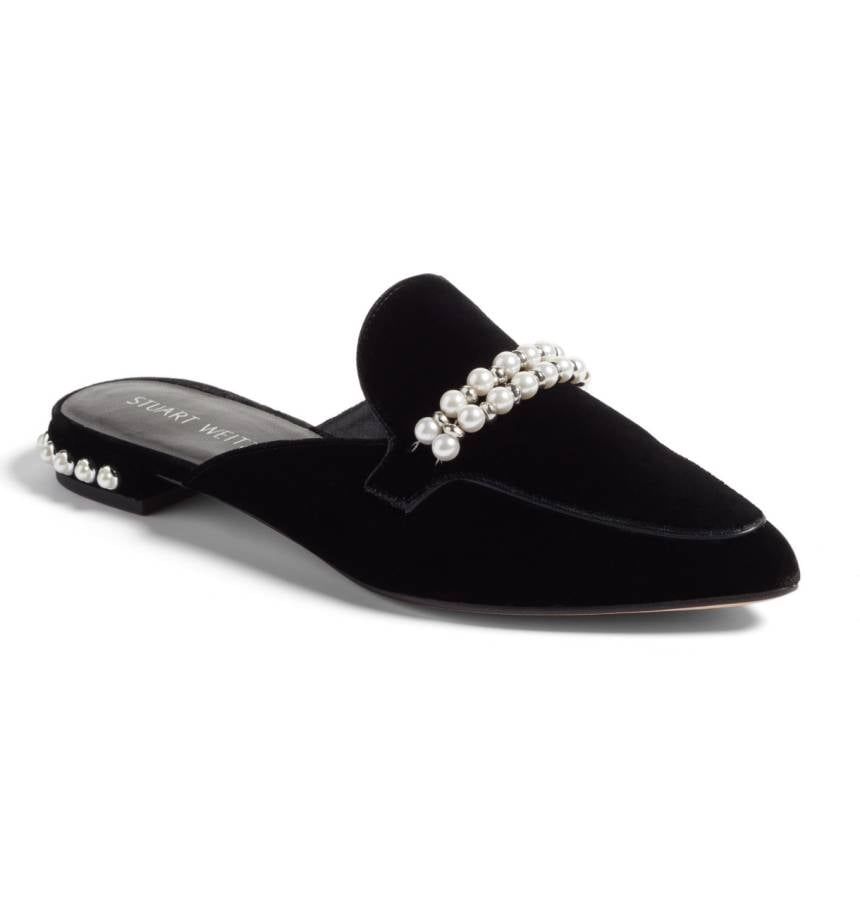 Stuart Weitzman Guamule Imitation Pearl Mule