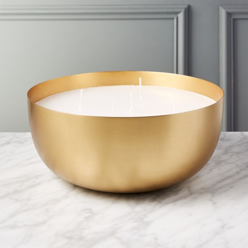 Bonnie: Large Brass Candle Bowl