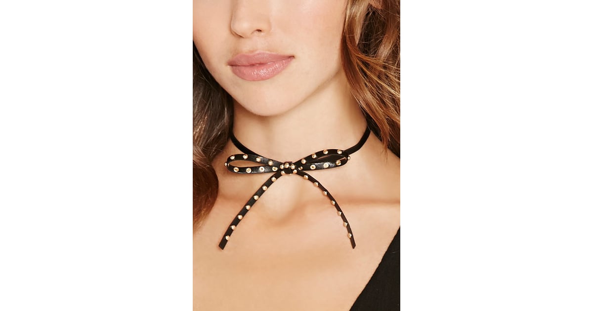 Forever 21 Studded Bow Tie Choker ($9 