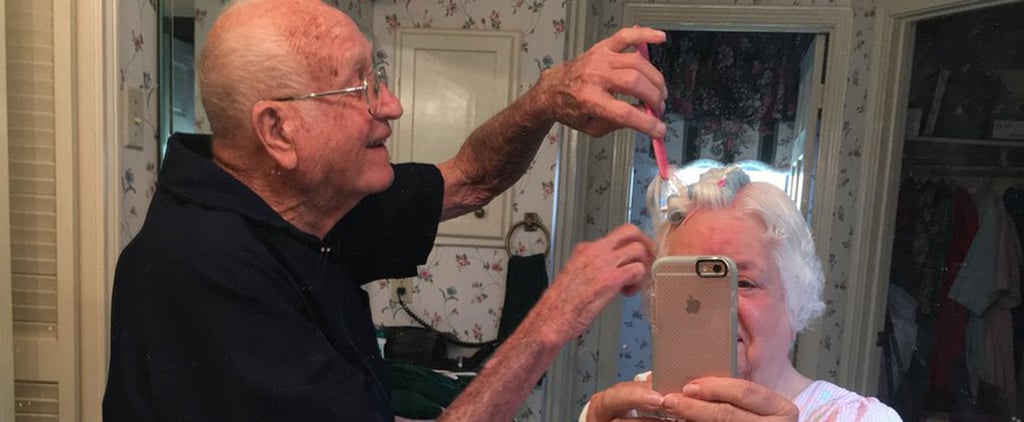 Grandpa Helping Grandma Do Her Hair