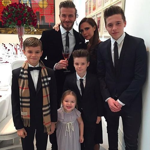 Victoria and David Beckham Family Anniversary Photo
