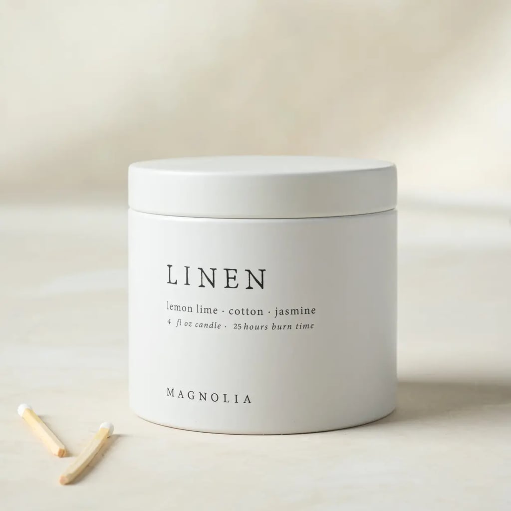Magnolia Linen Candle Tin