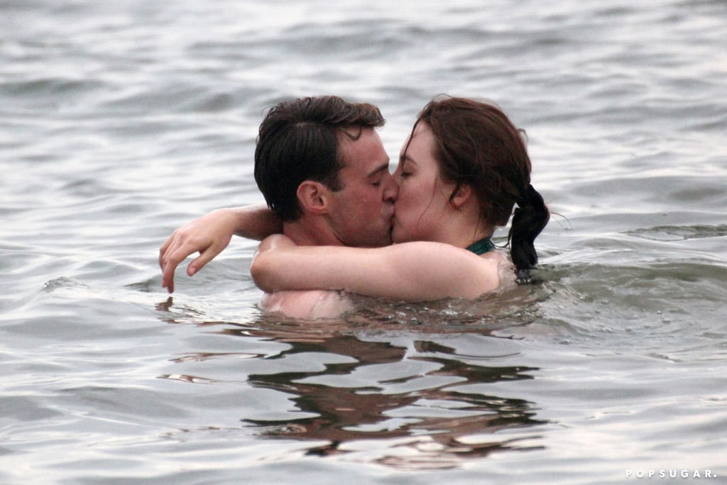 Saoirse Ronan and Emory Cohen shared a passionate kiss while filming Brooklyn at Coney Island.