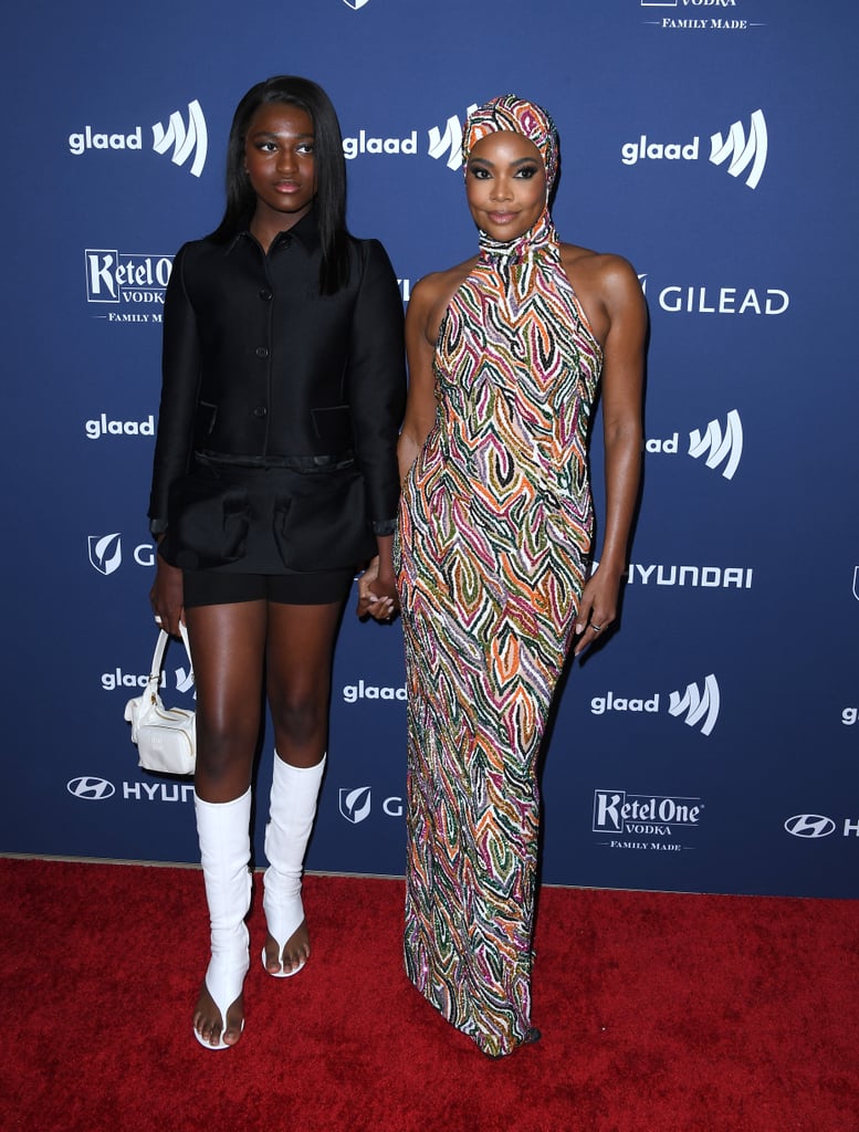 Zaya Wade's Miu Miu Thong Boots at the GLAAD Awards