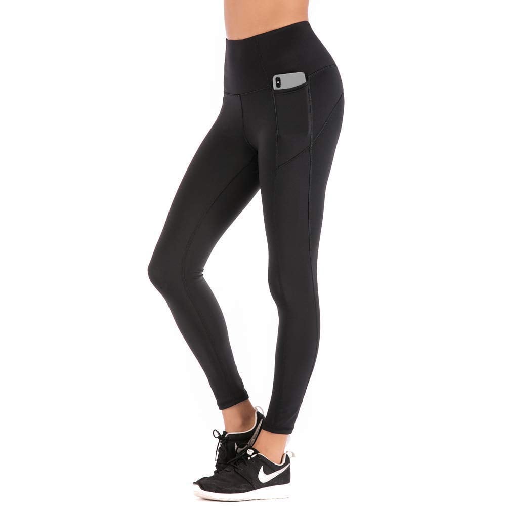 High-Waist Yoga Pants with Phone Pocket