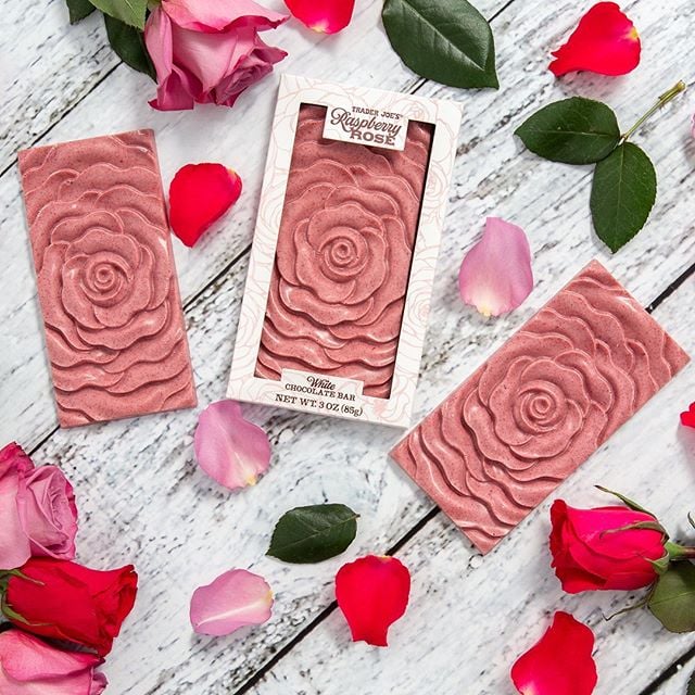 Trader Joe's Raspberry Rose White Chocolate Bar The Best New Trader