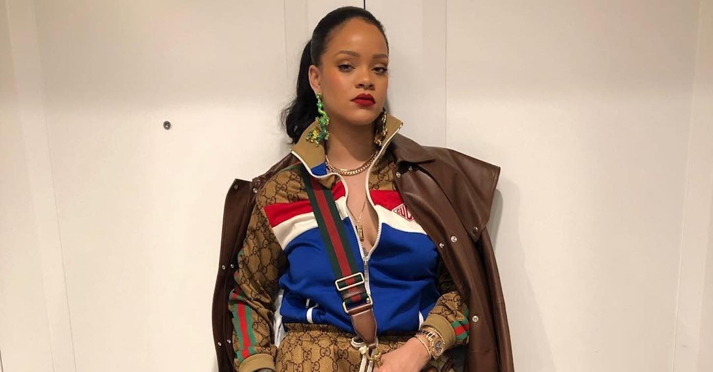 Rihanna 2025 gucci tracksuit