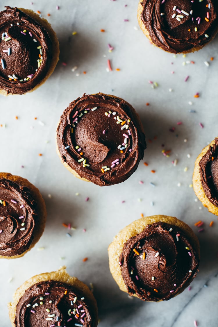 Tahini Cupcakes With Chocolate-Tahini Frosting