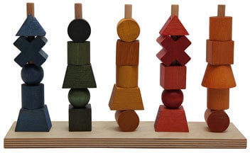 Wooden Story Wooden Rainbow Multistack Block Set