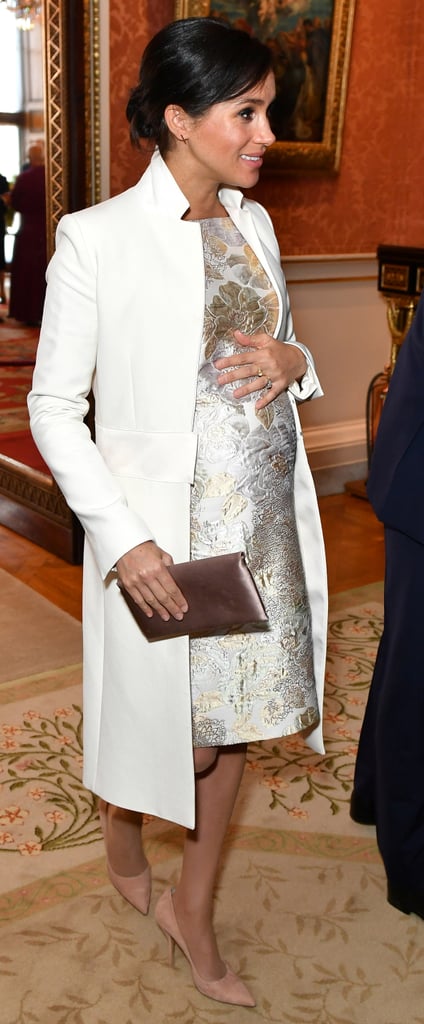 Meghan Markle's Metallic Brocade Dress March 2019