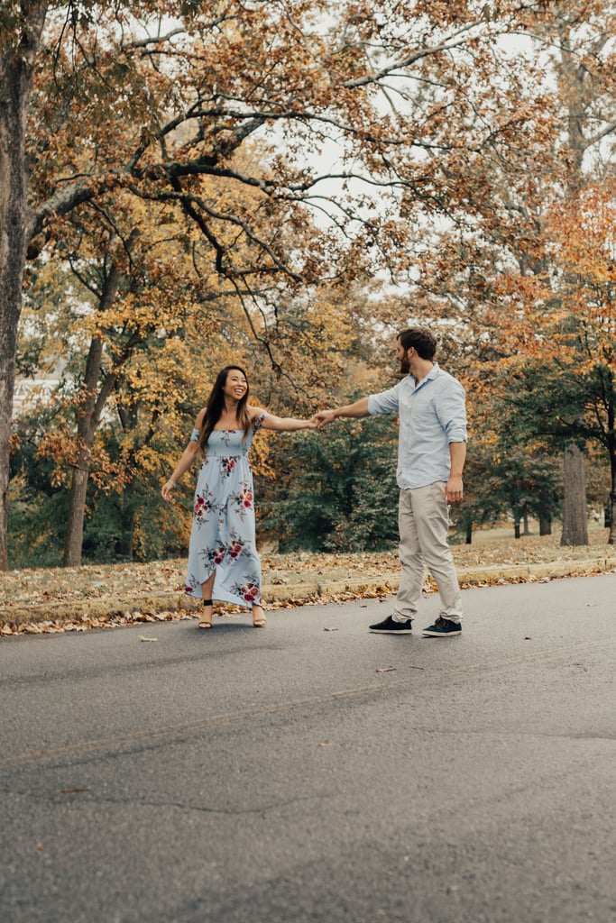 Fall Leaves Engagement Shoot