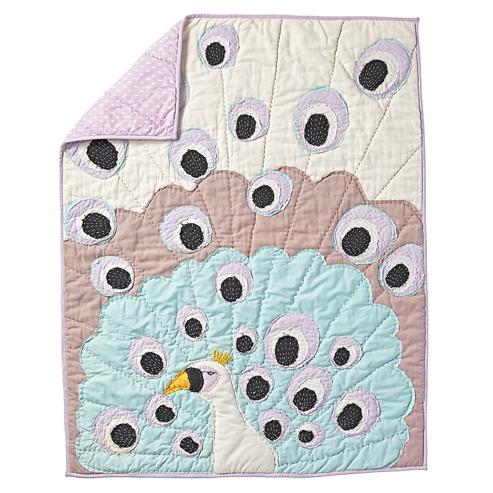 peacock baby bedding