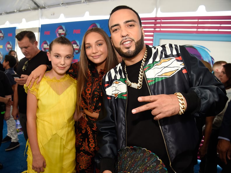 Millie Bobby Brown, Maddie Ziegler, and French Montana