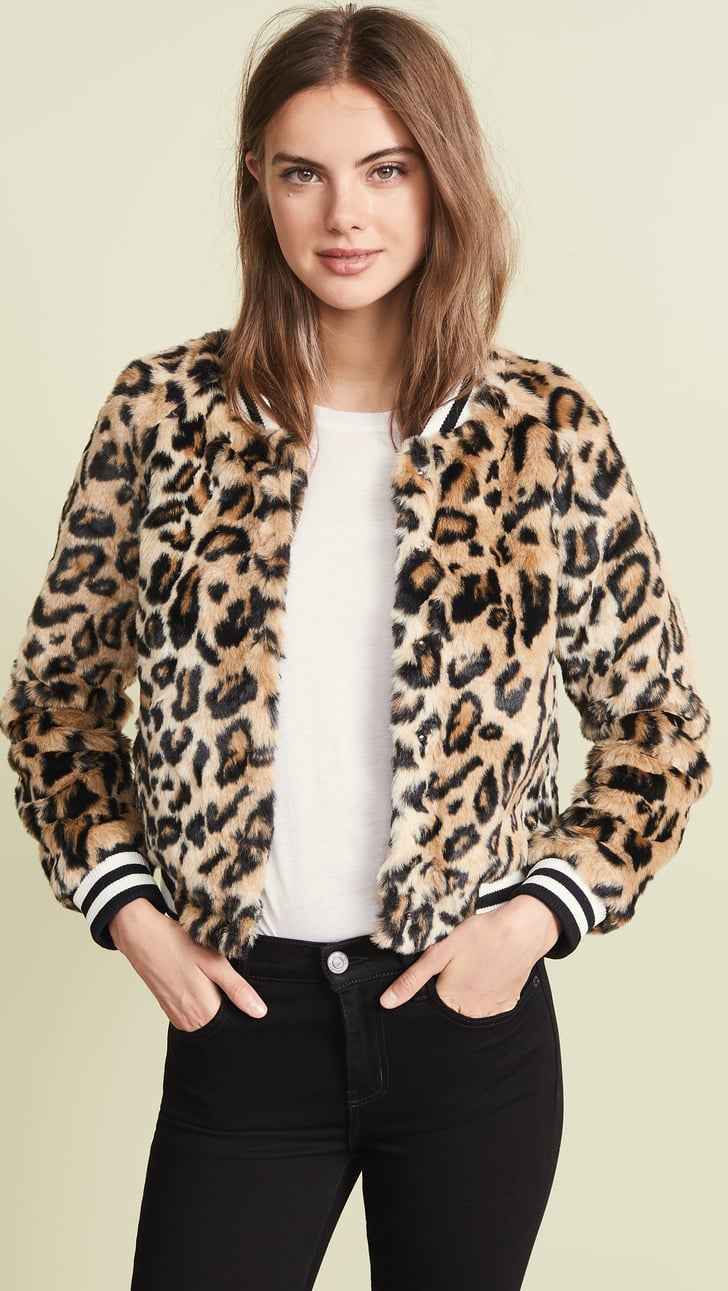Jack by BB Dakota Clever Girl Leopard Faux Fur Bomber