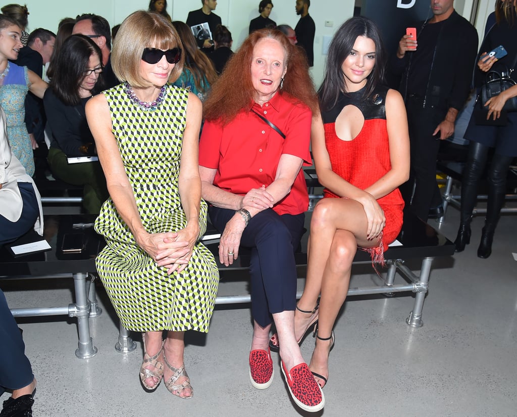 Kendall skipped out on the runway at Calvin Klein, choosing to sit front row alongside Anna Wintour and Grace Coddington instead.
