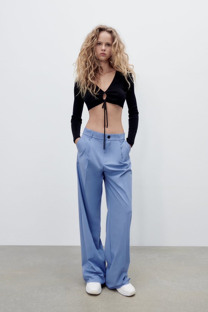 彩色的裤子:Zara完整长度的裤子