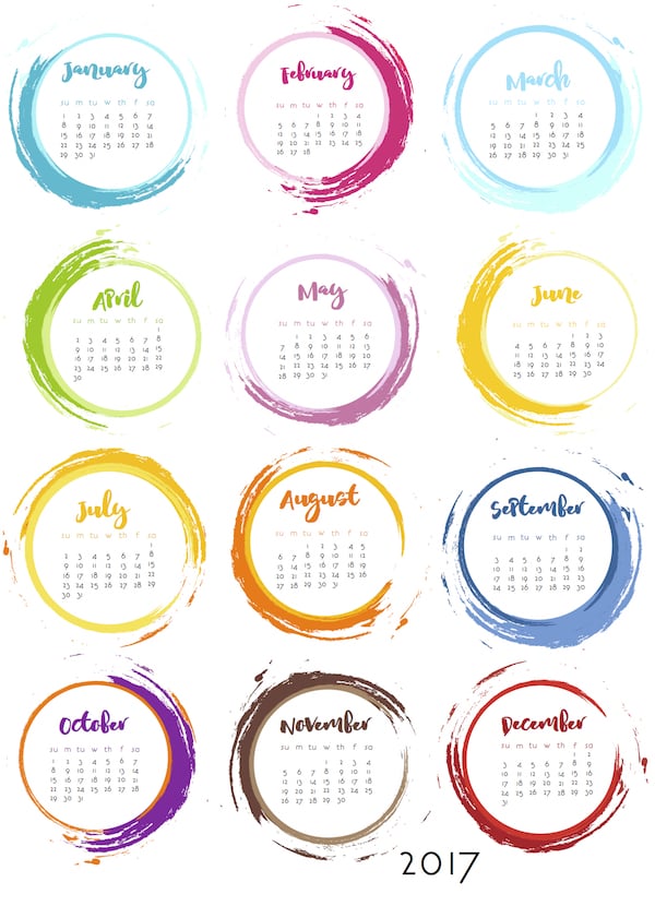 2017 Free Printable Calendars | PS Smart Living