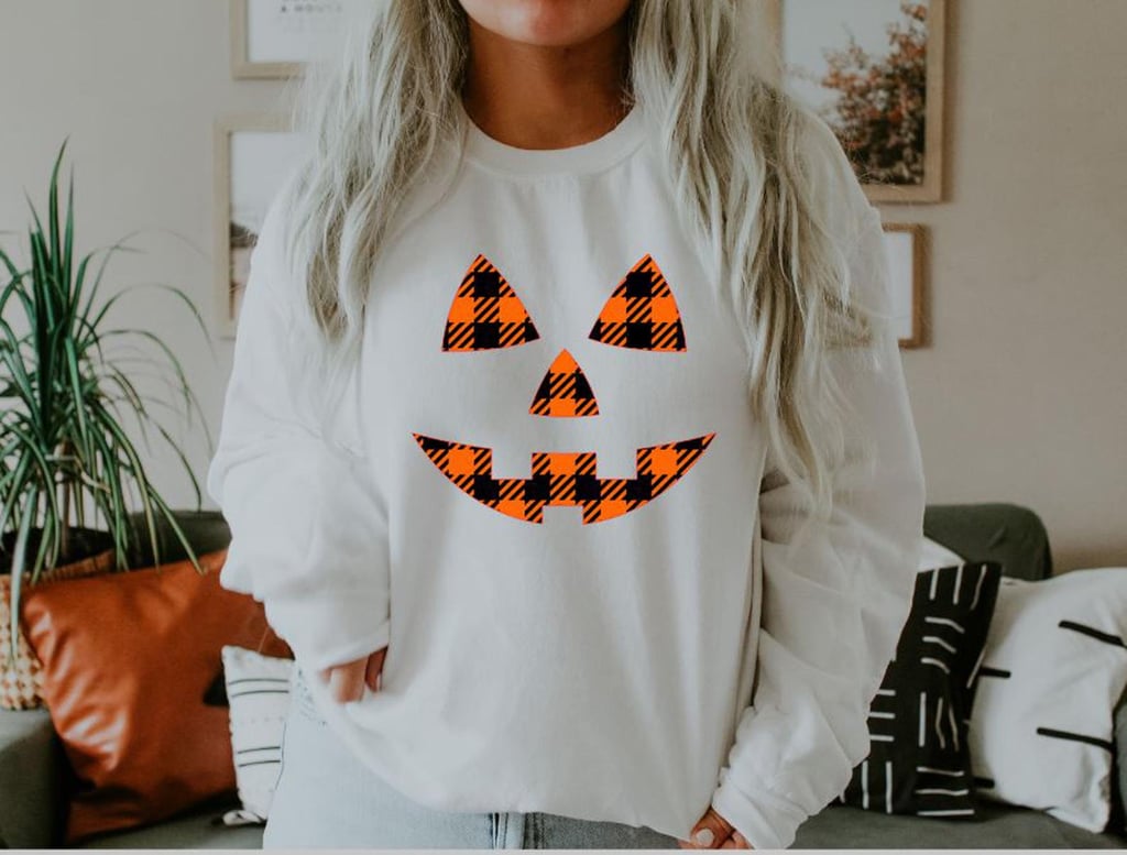 Plaid Jack-o'-Lantern Sweatshirt