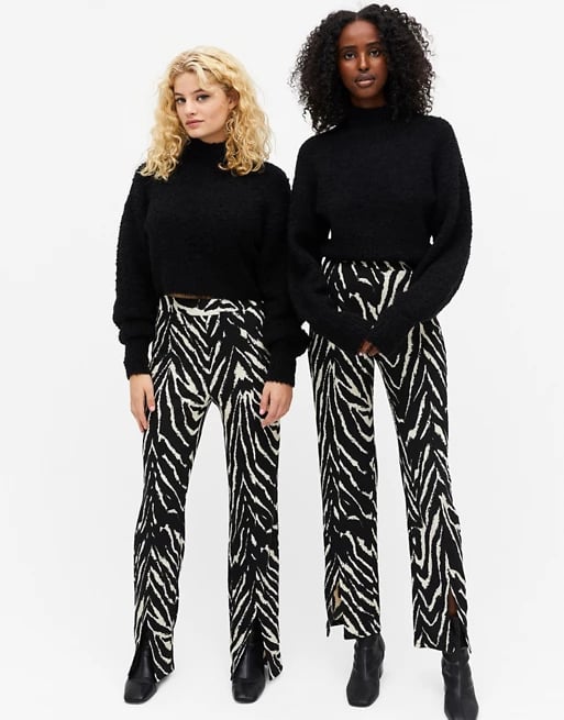 High waist tailored trousers black - Black - Monki