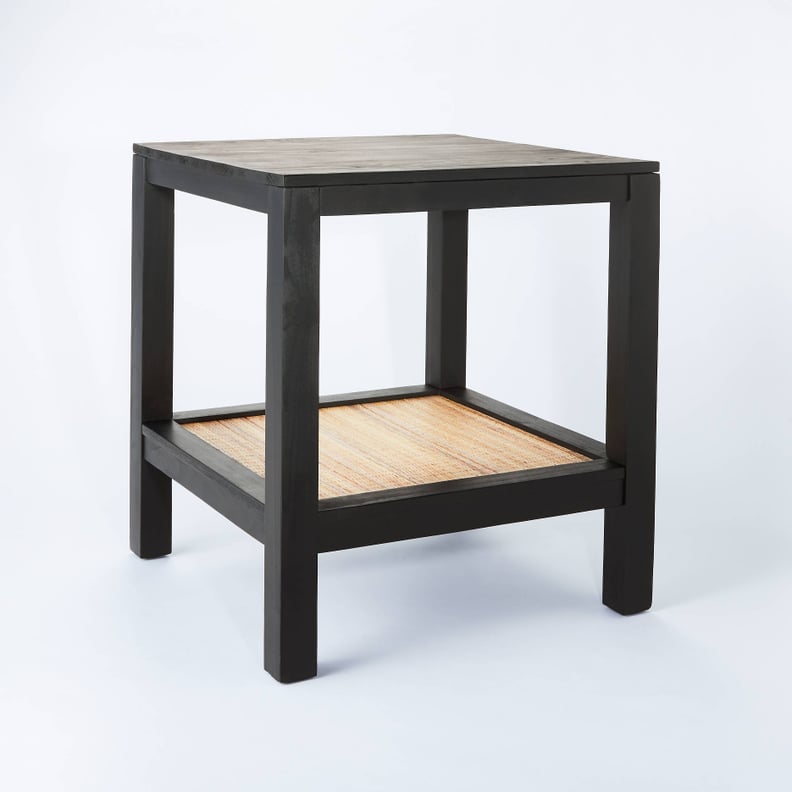 A Cane Accent Piece: Threshold designed with Studio McGee Canyon Lake Woven Shelf End Table