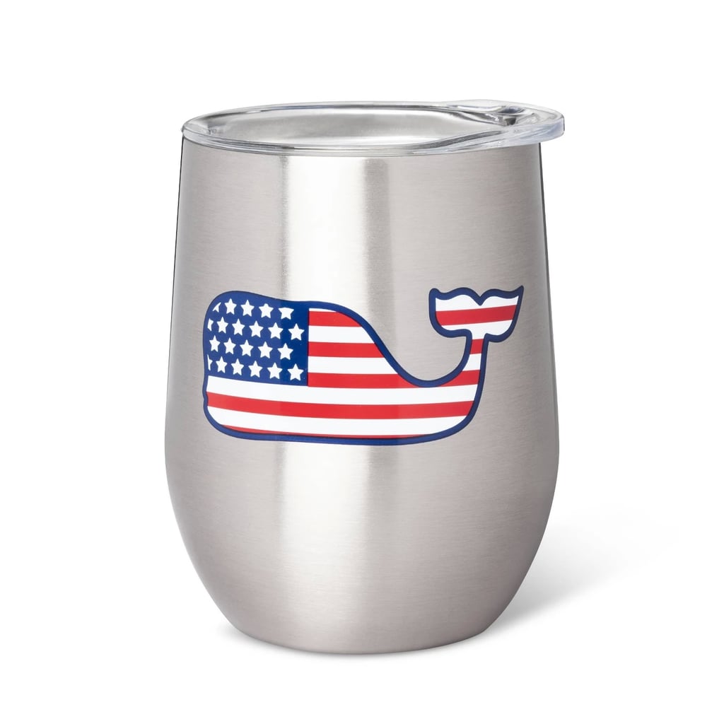 Flag Whale Lidded Wine Glass