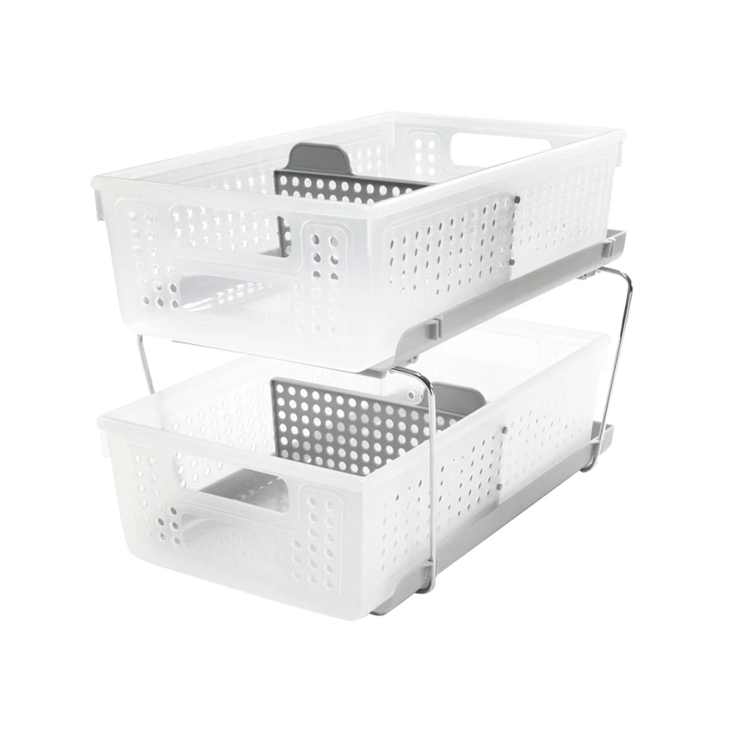 Madesmart 2-Tier Organizer With Dividers Gray 