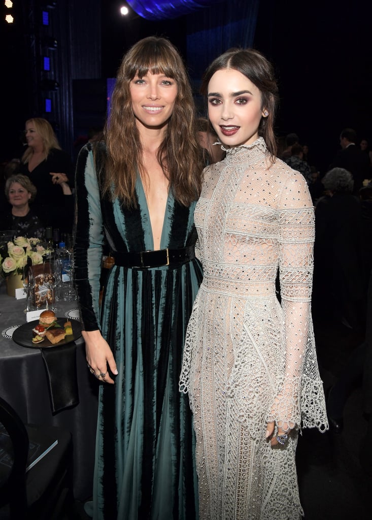 Pictured: Jessica Biel and Lily Collins