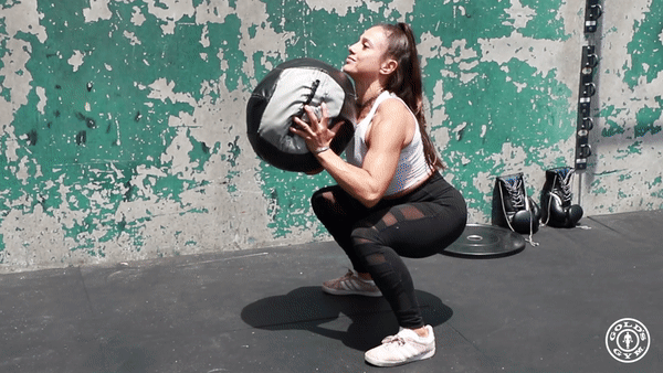 Squat and Toss With a Medicine Ball