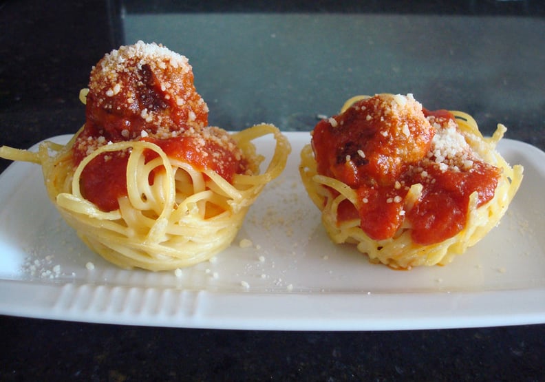 Spaghetti and Meatball Cupcakes