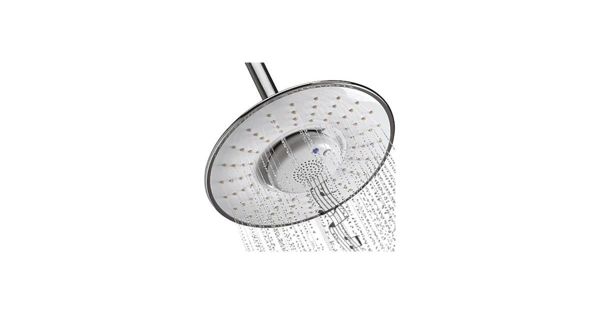 8" Rain Shower Head With Bluetooth Waterproof Speaker Useful Gadgets