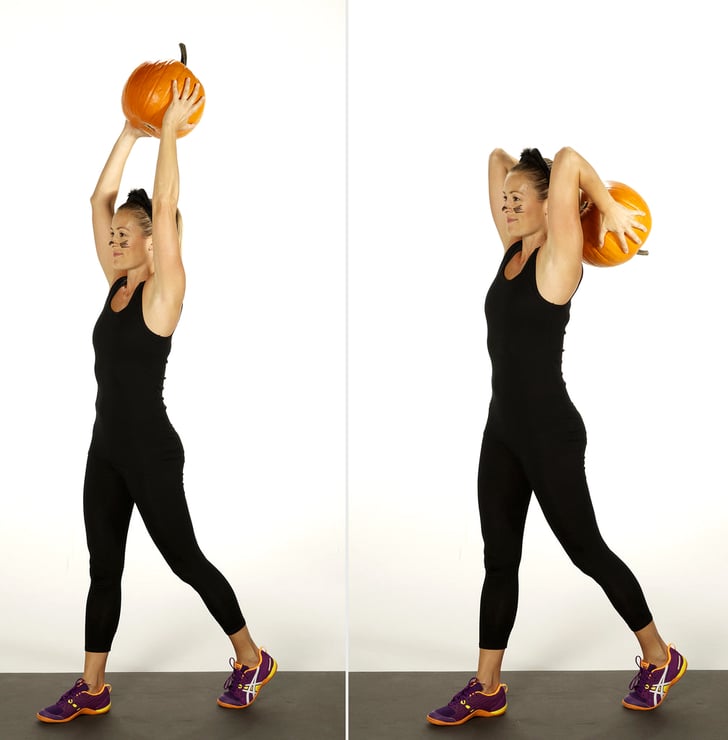 Overhead Triceps Extension | Pumpkin Workout | POPSUGAR Fitness Photo 6
