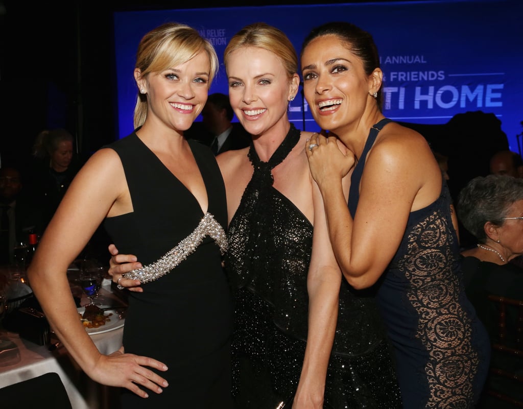 Charlize Theron, Salma Hayek, and Reese Witherspoon let loose at the Help Haiti Home event.