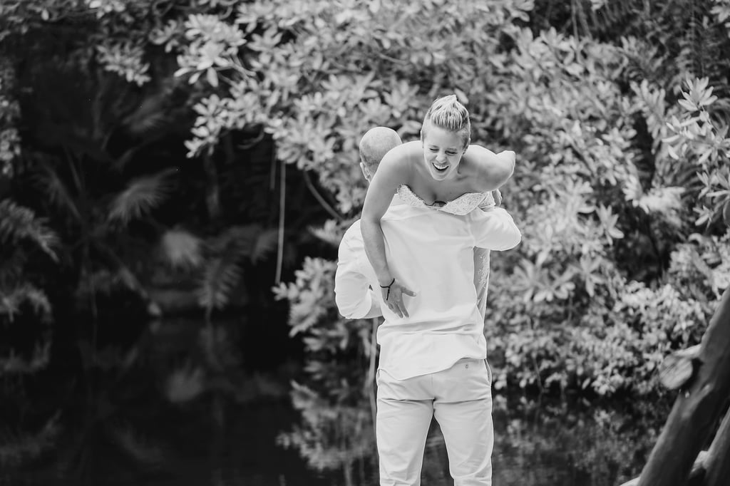 Underwater Trash-the-Wedding-Dress Shoot