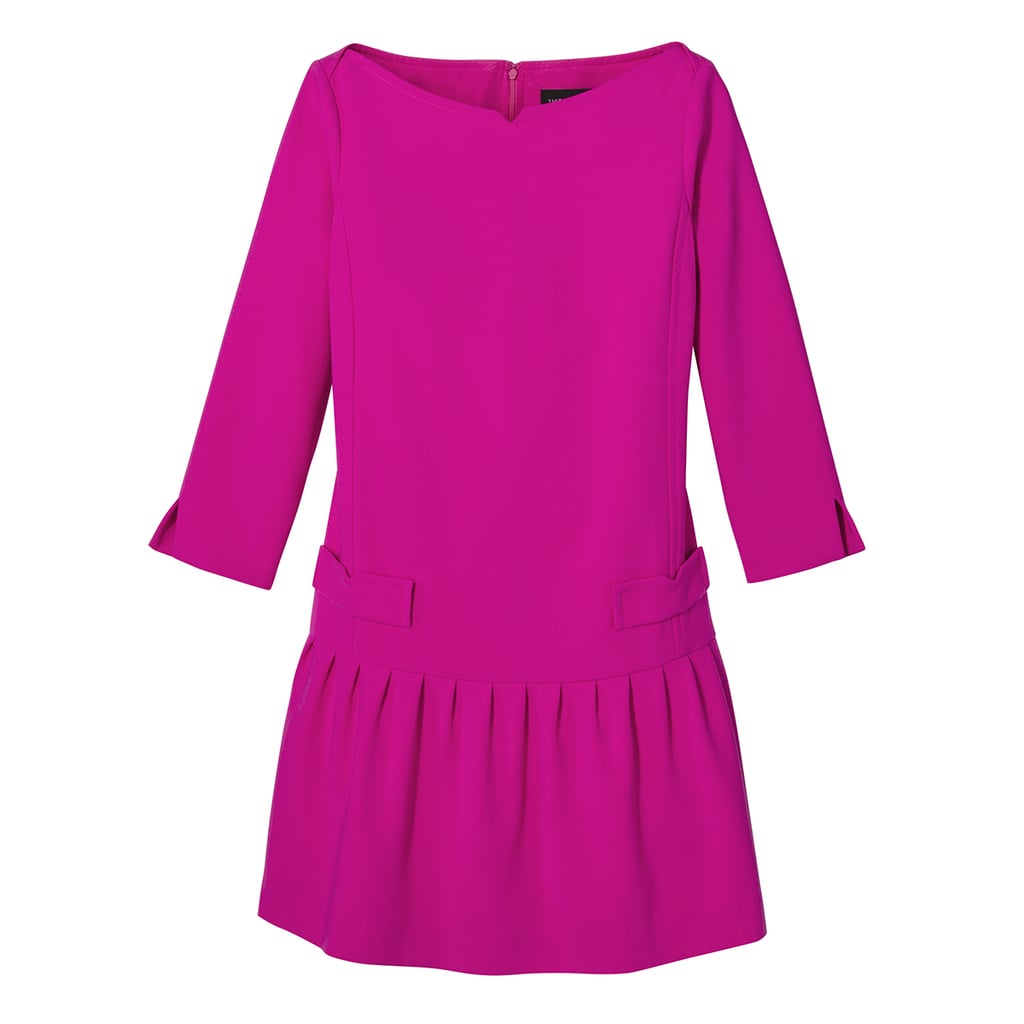 紫红色提花腰连衣裙(40美元)下降