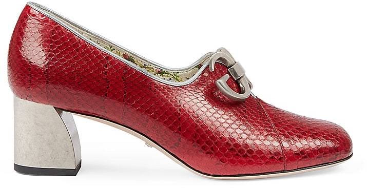 Kirsten's Gucci Women's Biba Snakeskin Pumps in Red