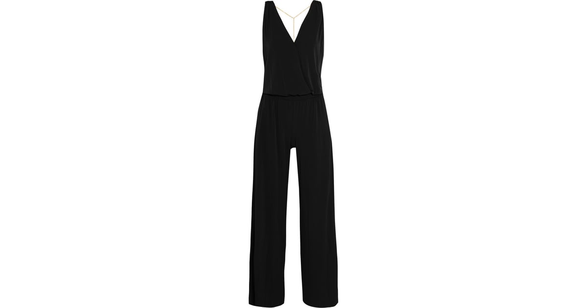 Michael Kors Chain-Embellished Stretch-Jersey Jumpsuit ($123 ...
