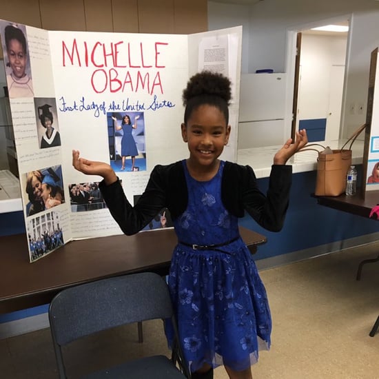 Little Girl's Michelle Obama School Project