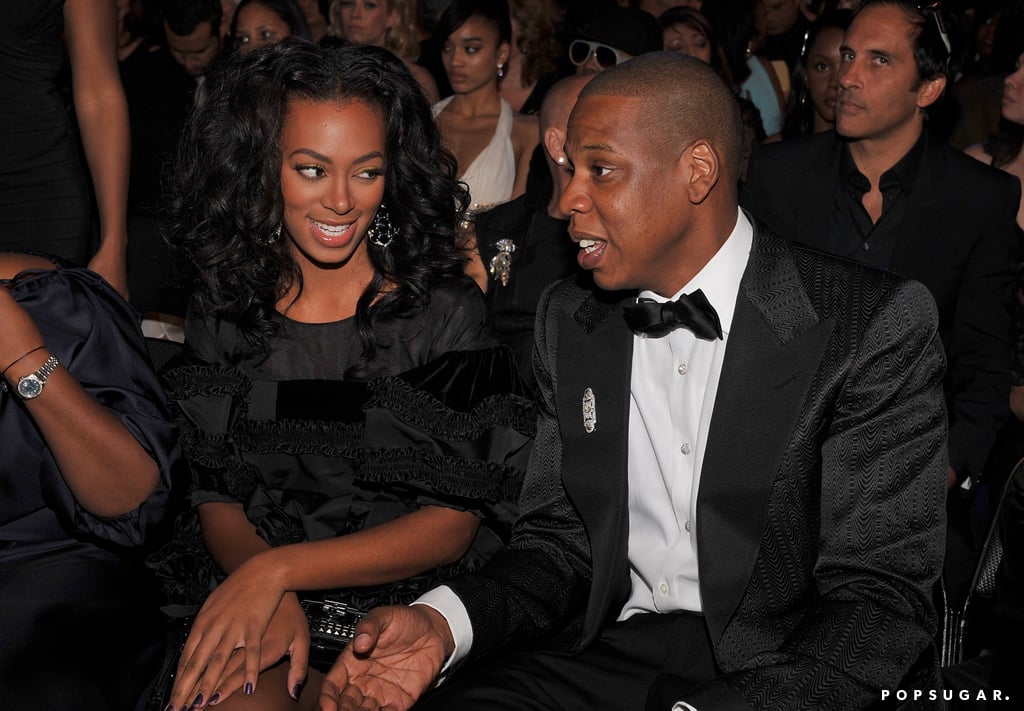 Solange and JAY-Z chatted in the audience.