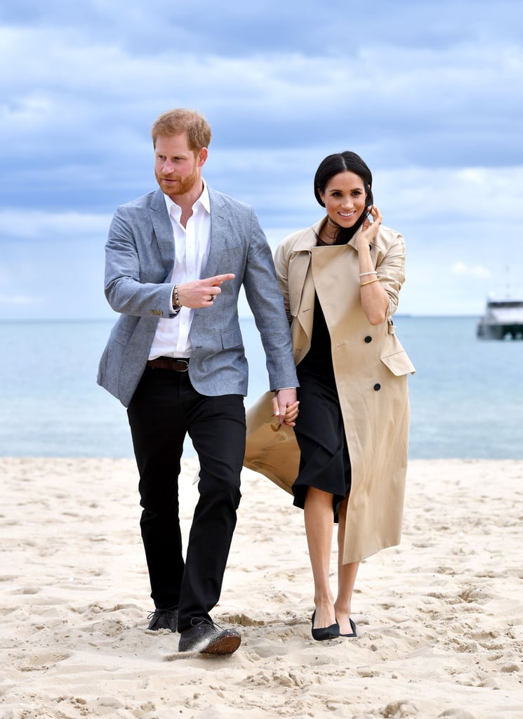 Meghan Markle Black Club Monaco Dress on the Beach 2018