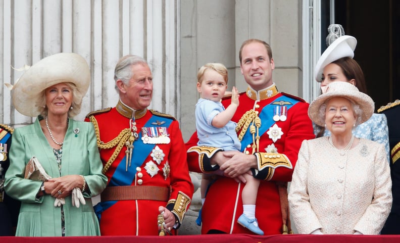 Prince George at Trooping the Colour in 2015 Wearing His Father's Blue Onesie