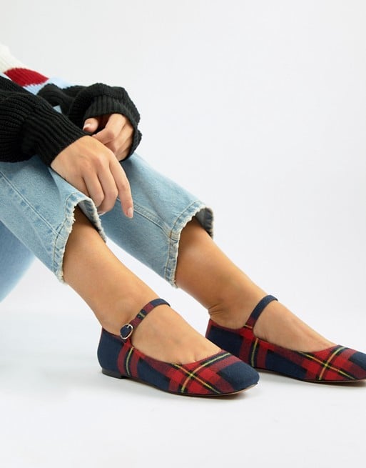 ASOS Design Ledger Mary Jane Ballet Flats