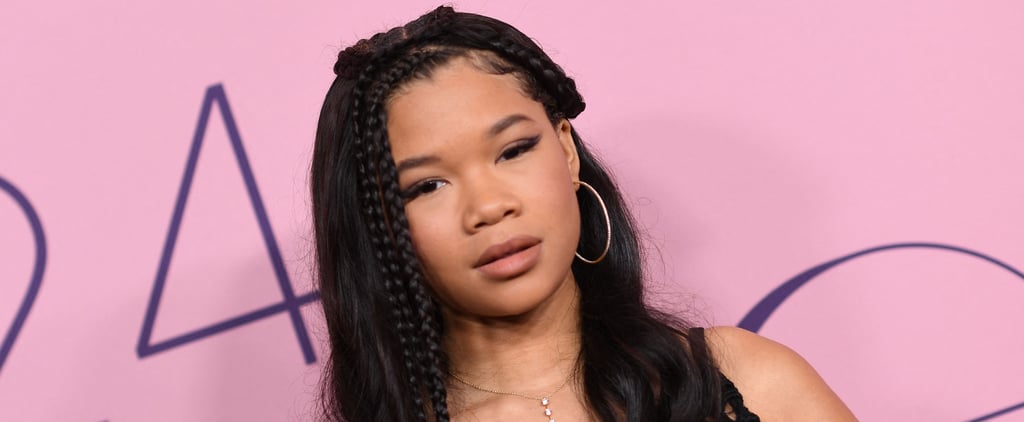 Storm Reid's Green Chrome French Manicure