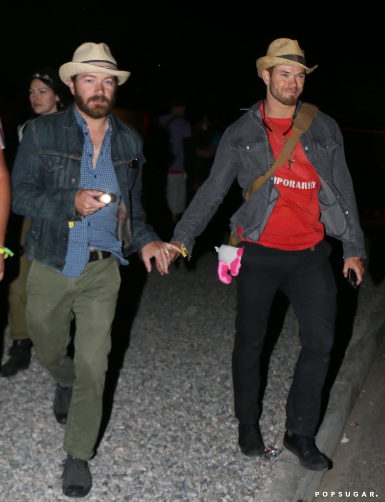 Danny Masterson and Kellan Lutz held hands playfully.